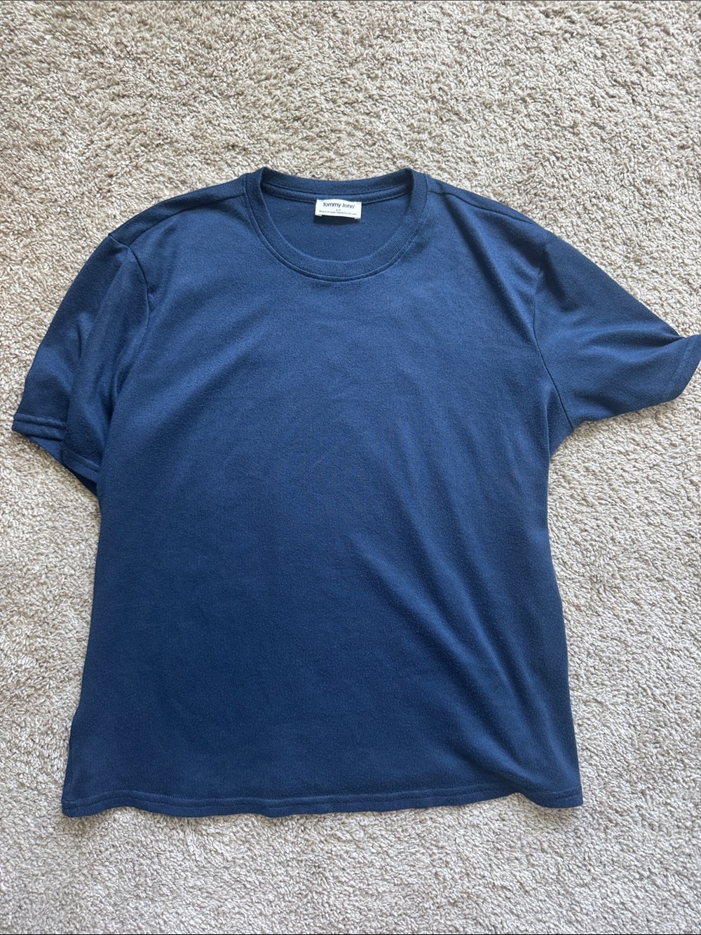 Tommy John Navy Short-Sleeve Crewneck Sleep Tee